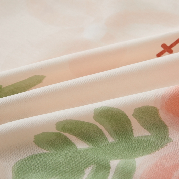 91家纺网 家纺一手货源 找家纺  翎盈家纺   2025新款ins风小清新纯棉印花枕套 花蜜悠然