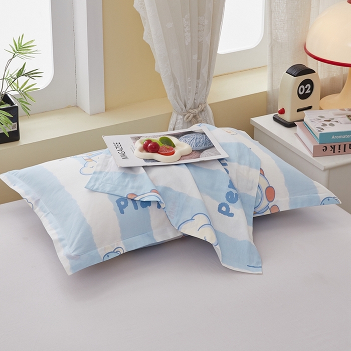 91家纺网 家纺一手货源 找家纺  翎盈家纺   2025新款ins风小清新纯棉印花枕套 遨游星际