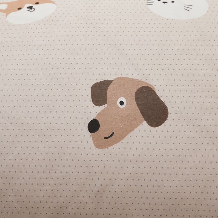 91家纺网 家纺一手货源 找家纺  翎盈家纺   2025新款ins风小清新纯棉印花枕套 哈皮犬