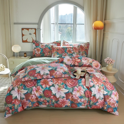 91家纺网 家纺一手货源 找家纺 （总）启航家居 2025新款全棉铂金棉数码印花四件套