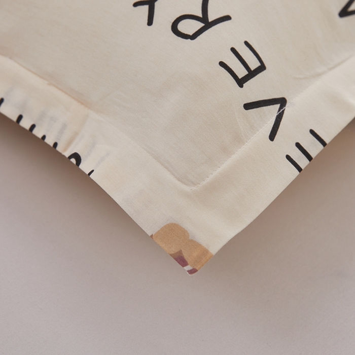 91家纺网 家纺一手货源 找家纺  翎盈家纺   2025新款ins风小清新纯棉印花枕套 运动狗狗