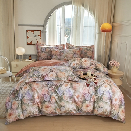 91家纺网 家纺一手货源 找家纺 （总）启航家居 2025新款全棉铂金棉数码印花四件套