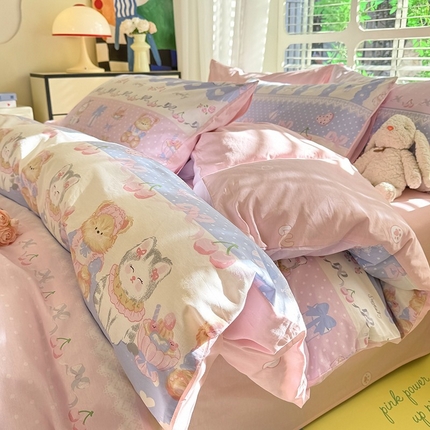 91家纺网 家纺一手货源 找家纺 （总）秋艳家纺 2025新款全棉印花四件套