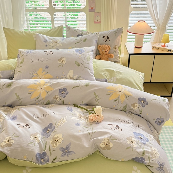 91家纺网 家纺一手货源 找家纺 秋艳家纺 2025新款全棉印花四件套 花朝月夕