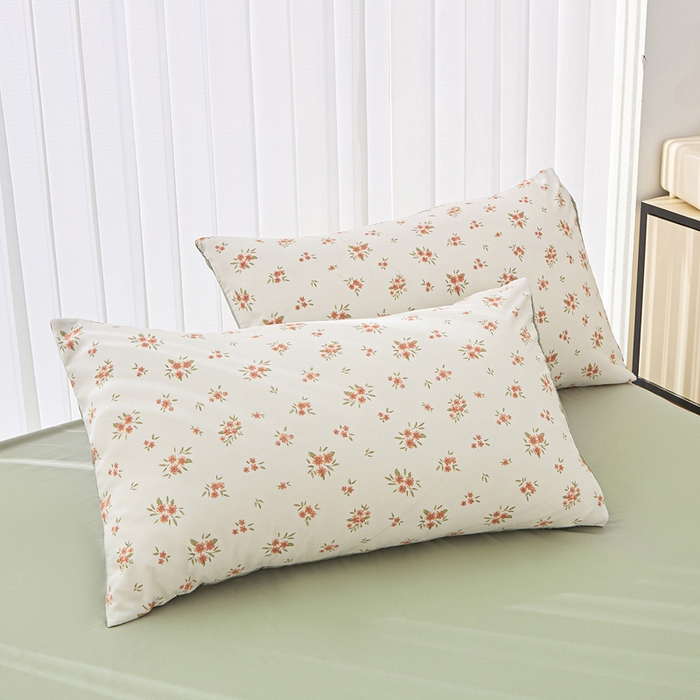 91家纺网 家纺一手货源 找家纺 雅慕家居   2025新款针织棉双层纱四件套 金桂花开