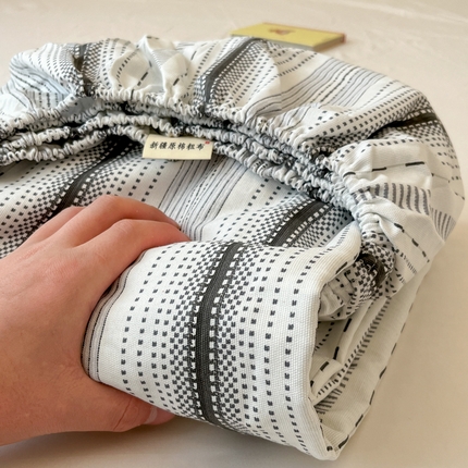 91家纺网 家纺一手货源 找家纺 买家秀爆款不断货A类母婴级床笠罩全棉床单防滑全包床垫保护罩全棉老粗布床单100纯棉老粗布床笠罩三件套 墨宝-灰