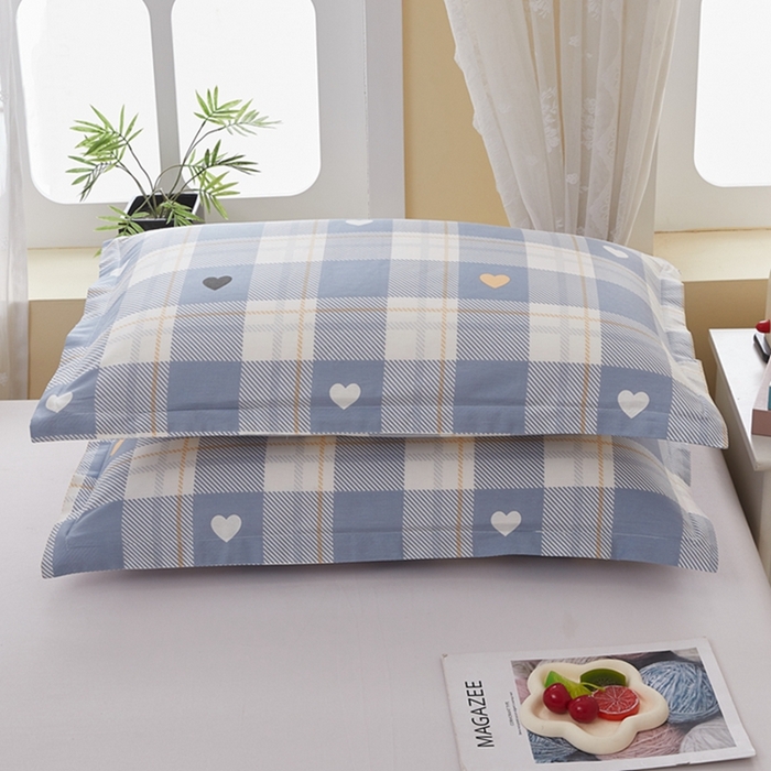 91家纺网 家纺一手货源 找家纺  翎盈家纺   2025新款ins风小清新纯棉印花枕套 爱达拉-灰