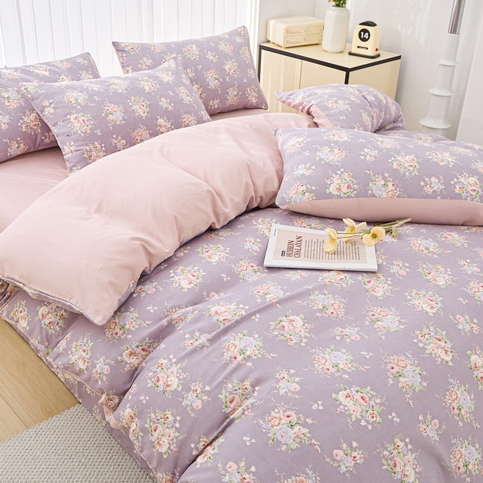 91家纺网 家纺一手货源 找家纺 （总）雅慕家居   2025新款针织棉双层纱四件套