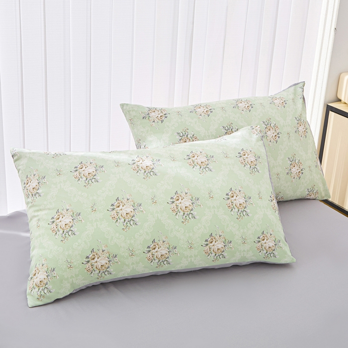 91家纺网 家纺一手货源 找家纺 雅慕家居   2025新款针织棉双层纱四件套 初春