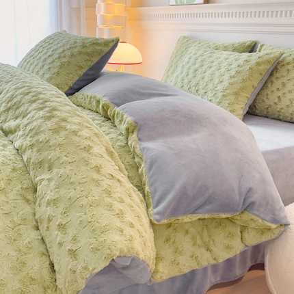 91家纺网 家纺一手货源 找家纺 （总）买家秀 爆款不断货A类母婴级兔兔绒四件套大泡泡牛奶绒四件套珊瑚绒四件套雪花绒四件套兔兔绒牛奶绒四件套