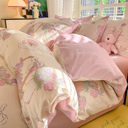 91家纺网 家纺一手货源 找家纺 （总）秋艳家纺 2025新款全棉印花四件套