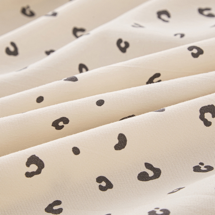 91家纺网 家纺一手货源 找家纺 雅慕家居   2025新款针织棉双层纱四件套 豹纹