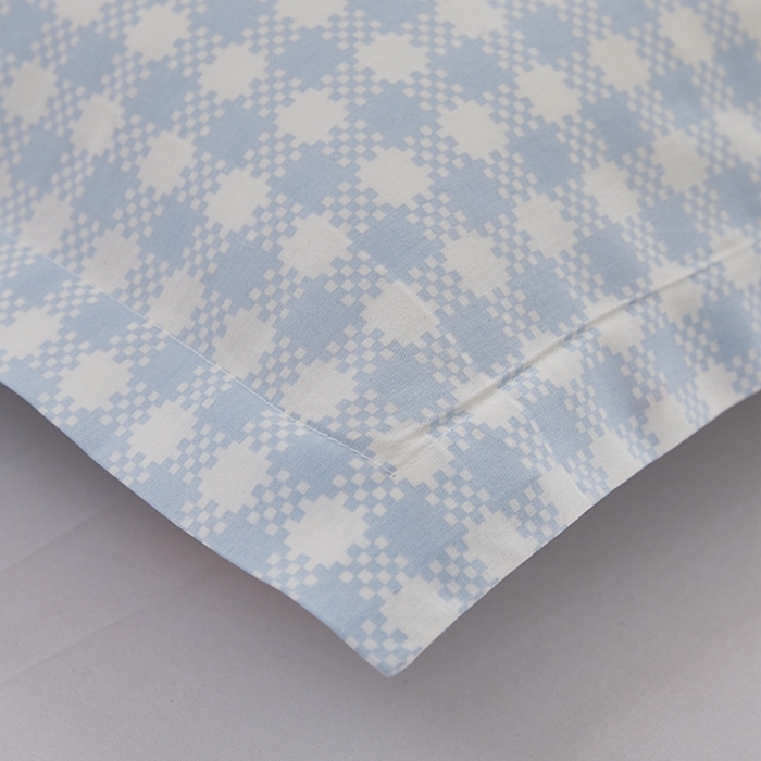 91家纺网 家纺一手货源 找家纺  翎盈家纺   2025新款ins风小清新纯棉印花枕套 大眼恐龙-蓝