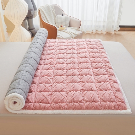 买家秀 爆款不断货）A类母婴级舒棉绒牛奶绒床垫子雪花绒床垫子床褥子塔肤绒床垫褥子多功能床垫软垫床单款 展示图1