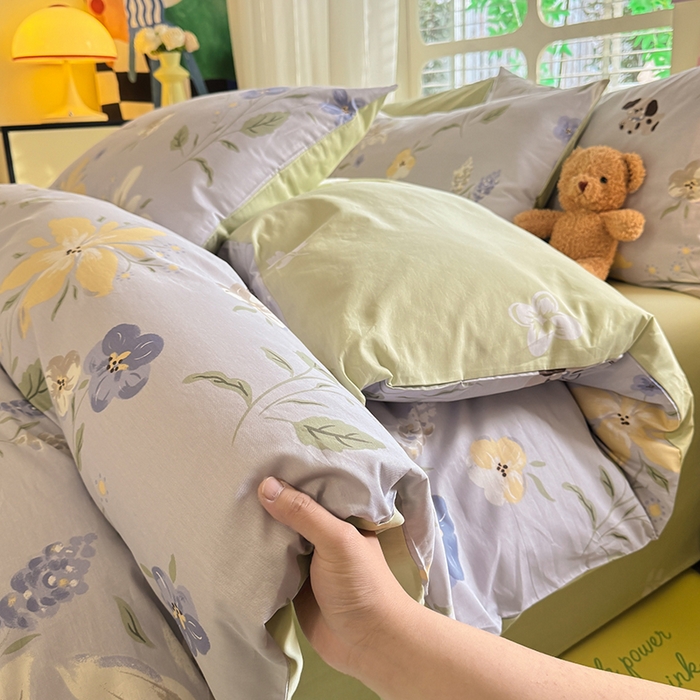 91家纺网 家纺一手货源 找家纺 秋艳家纺 2025新款全棉印花四件套 花朝月夕