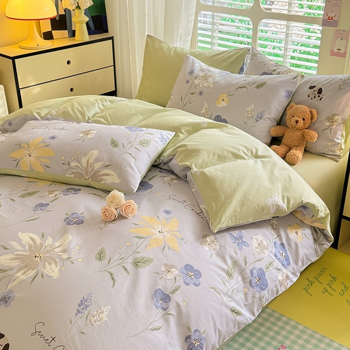 91家纺网 家纺一手货源 找家纺 秋艳家纺 2025新款全棉印花四件套 花朝月夕