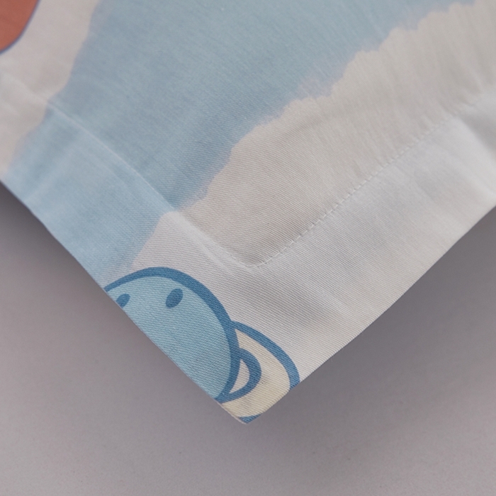 91家纺网 家纺一手货源 找家纺  翎盈家纺   2025新款ins风小清新纯棉印花枕套 遨游星际