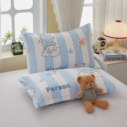  翎盈家纺   2025新款ins风小清新纯棉印花枕套 遨游星际