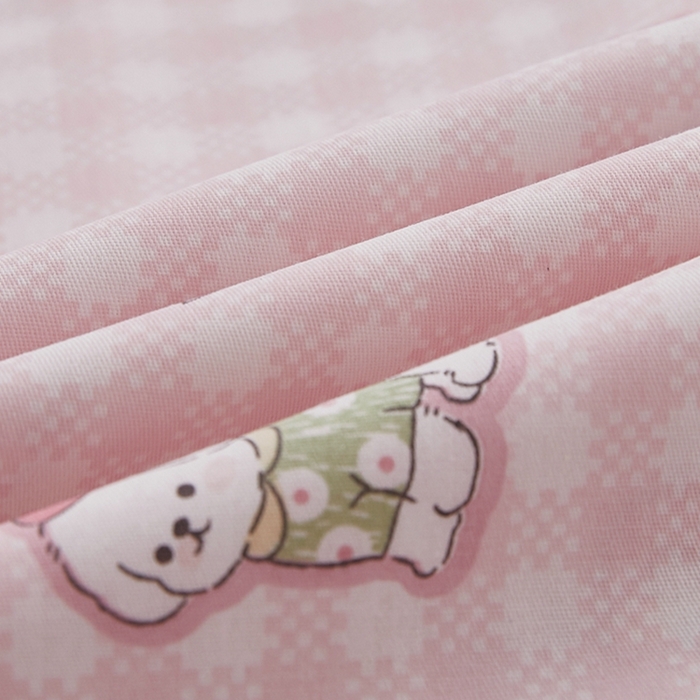 91家纺网 家纺一手货源 找家纺  翎盈家纺   2025新款ins风小清新纯棉印花枕套 可爱家族