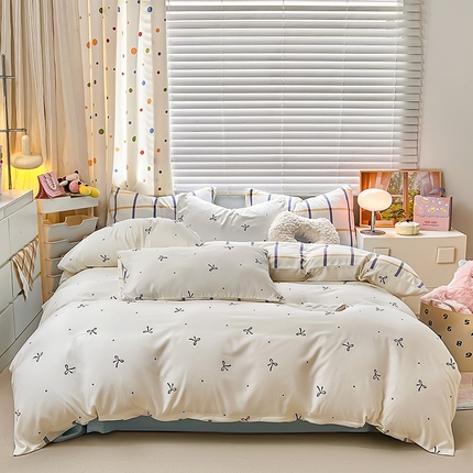 91家纺网 家纺一手货源 找家纺 木子家纺 2025新款青春年华系列水洗棉四件套 梦境礼盒