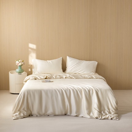 简约主义 2025新款60s纯色天丝单品被套系列 白鹿