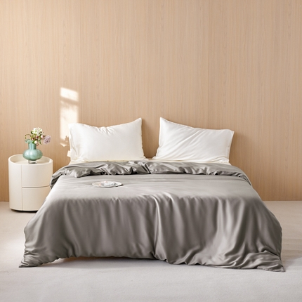 简约主义 2025新款60s纯色天丝单品被套系列 蟹壳灰