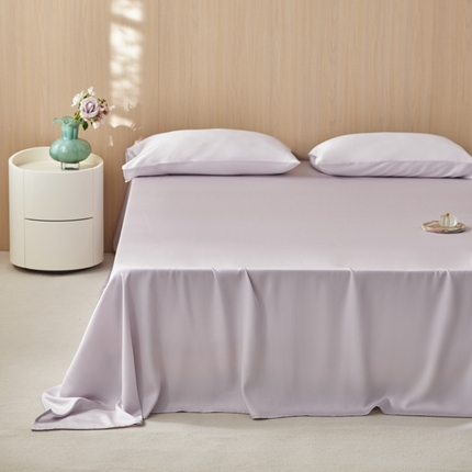 91家纺网 家纺一手货源 找家纺 简纯生活 2025新款60s纯色天丝单品床单系列 天空之城