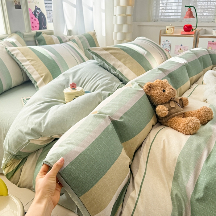 91家纺网 家纺一手货源 找家纺 简宜家居（朝初家纺） 2025新款40支13070纯棉四件套 纳维亚