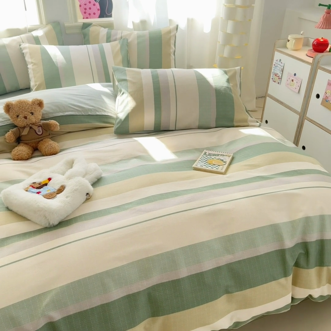 91家纺网 家纺一手货源 找家纺 简宜家居（朝初家纺） 2025新款40支13070纯棉四件套 纳维亚