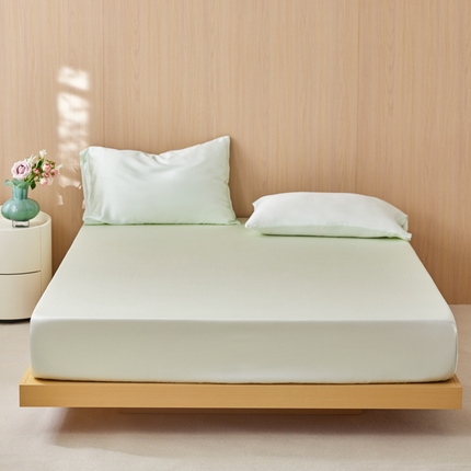简纯主义 2025新款60s纯色天丝单品床笠系列 青青草地