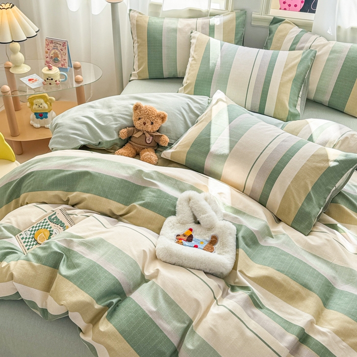 91家纺网 家纺一手货源 找家纺 简宜家居（朝初家纺） 2025新款40支13070纯棉四件套 纳维亚