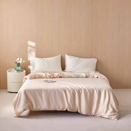 简约主义 2025新款60s纯色天丝单品被套系列 典雅玉粉