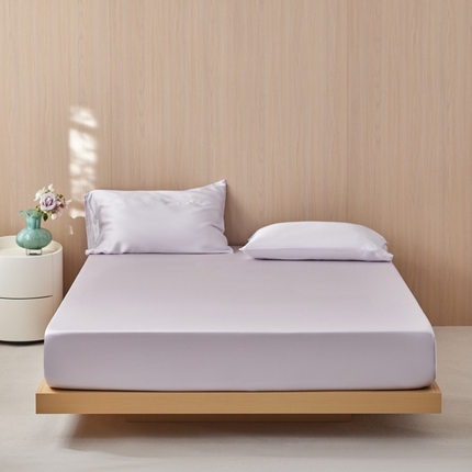 简纯主义 2025新款60s纯色天丝单品床笠系列 天空之城