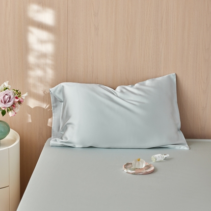 简纯主义 2025新款60s纯色天丝单品枕套系列 莱茵石