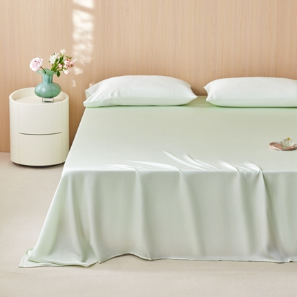 91家纺网 家纺一手货源 找家纺 简纯生活 2025新款60s纯色天丝单品床单系列 青青草地