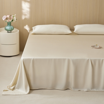 简纯生活 2025新款60s纯色天丝单品床单系列 白鹿