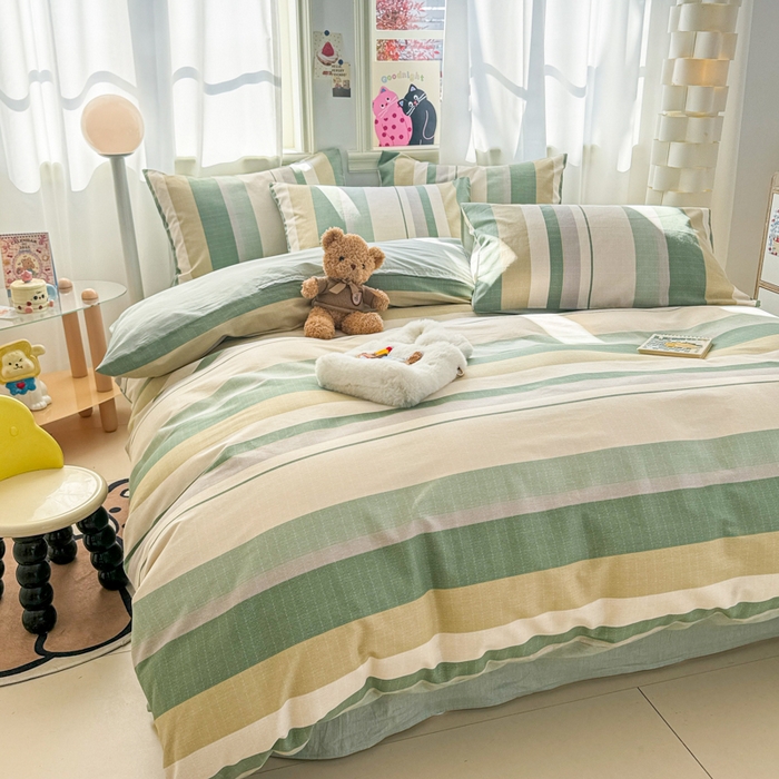 91家纺网 家纺一手货源 找家纺 简宜家居（朝初家纺） 2025新款40支13070纯棉四件套 纳维亚