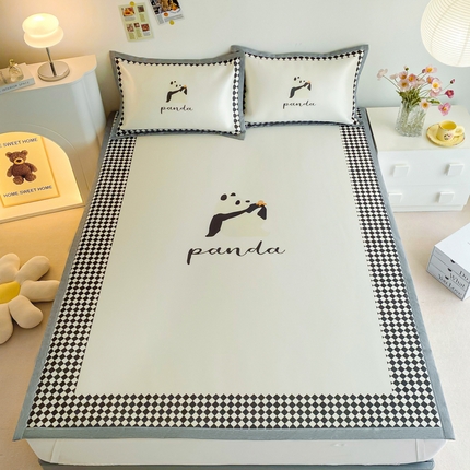 91家纺网 家纺一手货源 找家纺 （总）邵依  2025新款数码印花烫光冰丝席凉席子藤席