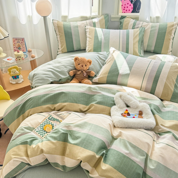 91家纺网 家纺一手货源 找家纺 简宜家居（朝初家纺） 2025新款40支13070纯棉四件套 纳维亚