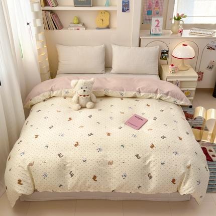 91家纺网 家纺一手货源 找家纺 （总）清雅福 2025新款13070全棉小清新单被套