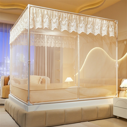 三夏光年 2025新款蚊帐花边-星河系列 星河-奶油黄