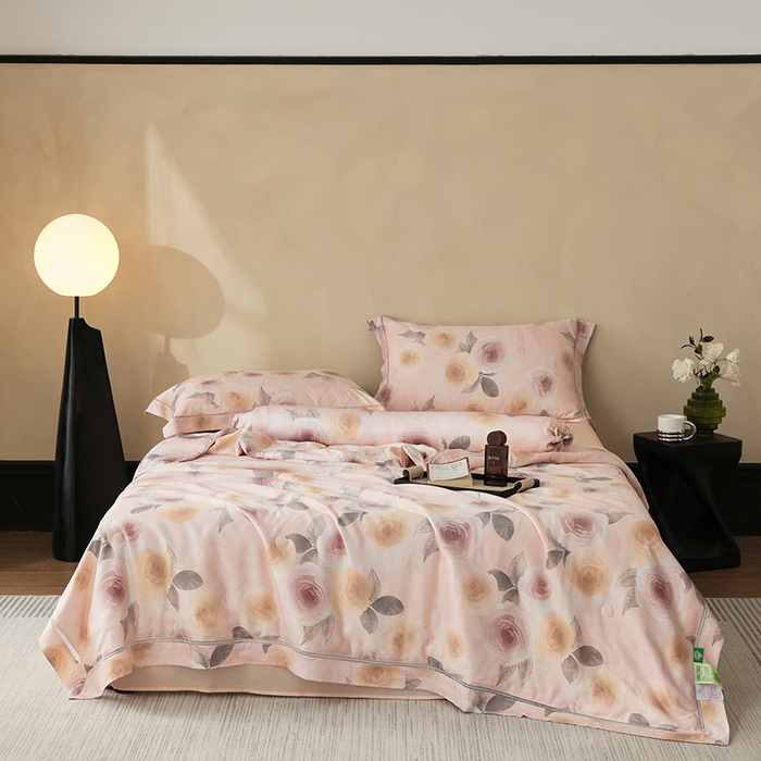 91家纺网 家纺一手货源 找家纺 娇逸家居 2025新款40s天丝莫代尔镂空款夏凉被 春望