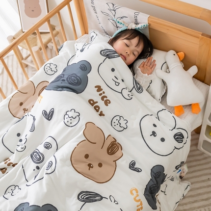 91家纺网 家纺一手货源 找家纺 （总）2025新款A类针织棉被芯夏凉被春秋被冬被儿童学生成人冬被加厚被子大豆被四季款—儿童图