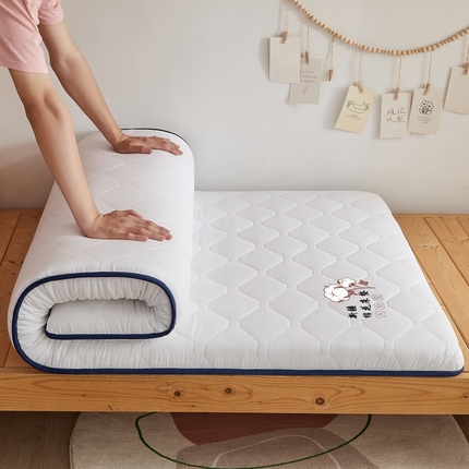 91家纺网 家纺一手货源 找家纺 （总）羽涵家纺 2025新款水洗磨毛学生棉花海绵床垫-学生单边款