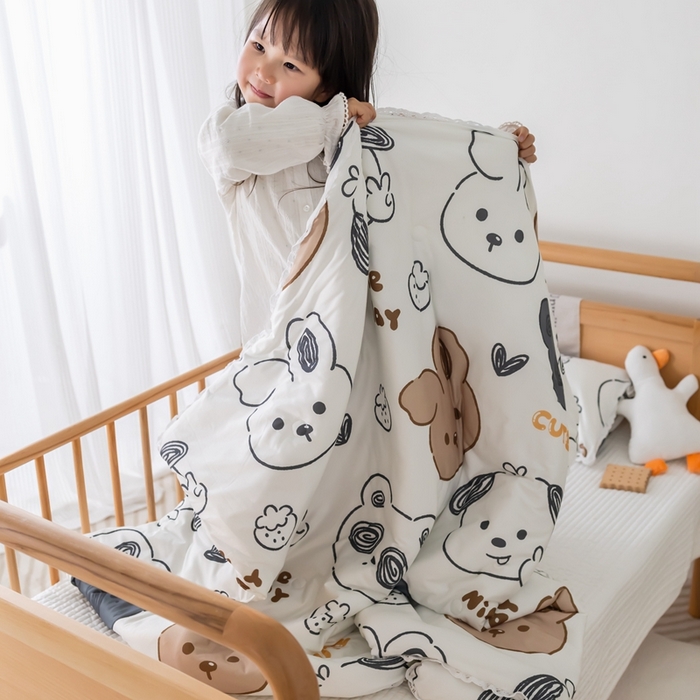 91家纺网 家纺一手货源 找家纺 心卓婴童馆 2025新款A类针织棉被芯—儿童图 大熊猫