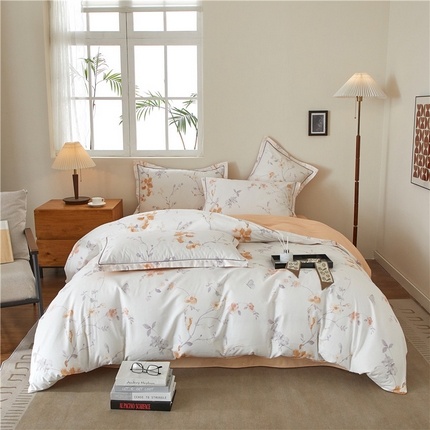 91家纺网 家纺一手货源 找家纺 （总）沐白家居 2025新款全棉云棉系列四件套