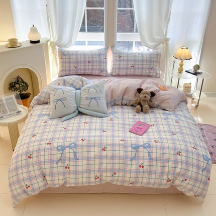 91家纺网 家纺一手货源 找家纺 （总）Sweet dreams甜梦 2025新款全棉印花卡通小清新四件套