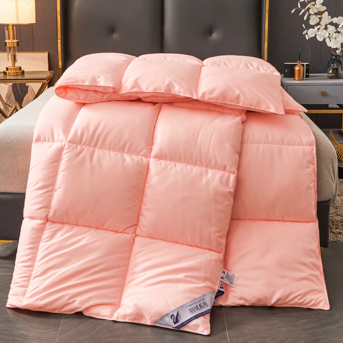 91家纺网 家纺一手货源 找家纺 招财星2店仓储 2025新款被子斜纹防羽布冬被春秋被被羽丝棉被 香槟玉