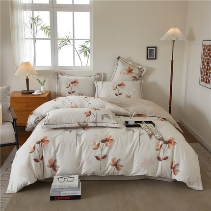 91家纺网 家纺一手货源 找家纺 （总）沐白家居 2025新款全棉云棉系列四件套