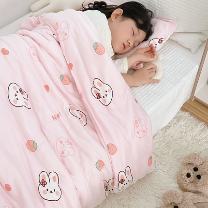 心卓婴童馆 2025新款A类针织棉被芯—儿童图 爱心小兔